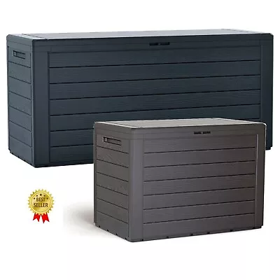 Compact Plastic Outdoor Balcony Patio Garden Storage Box Waterproof 3 Sizes • £32.95