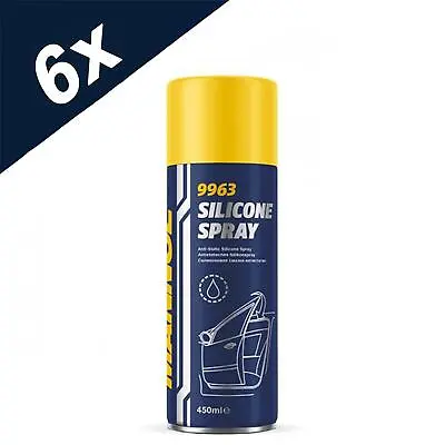£23.37 • Buy 6x450ML Mannol Silicone Spray Lubricant High Performance Multi Purpose