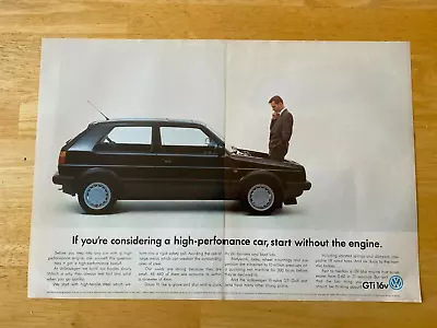 Vw Volkswagen Golf Gti 16v No Engine 1988 Poster Advert A4 Size C • $2.47