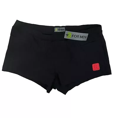 8 For Men By HUIT Swimwear Black Nathanael Men's Trunks Size XL - New With Tags • $29.95