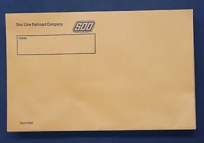 Vintage Soo Line Railroad Large Envelopes Form 2394 (new Old Stock) Lot Of 3 • $14.99