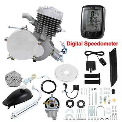 80cc 2 Stroke Motorized Bike Bicycle Motor Engine Kit W/ Digital Speedometer • $89.59