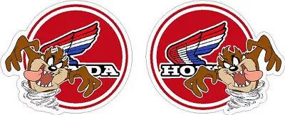 TAZ HONDA RED Racing Motorbike Bike Helmet Fairing Decal Workshop Stickers X2 • £4.99