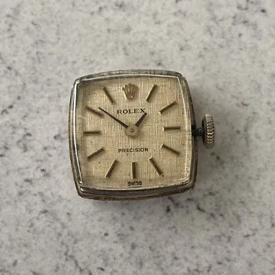 Vintage 9ct White Gold Rolex Precision Cal.1400 Swiss Mechanical Watch -Project • £369.99