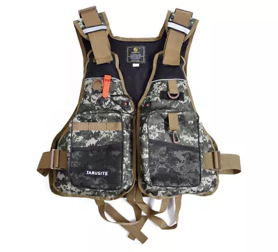 New Digital Camo Fishing Vest Life Jacket For Anglers And Boaters(Within 100kg) • $51.86