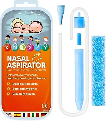 Baby Nasal Aspirator Vacuum Sucker Nose Mucus Snot Cleaner Safe For Baby Kids UK • £5.99