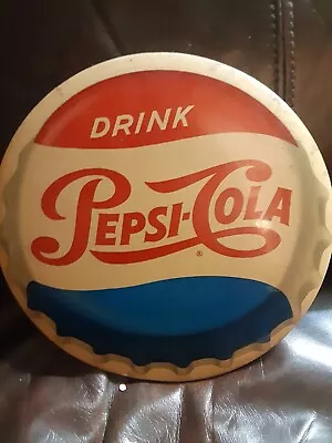 Original 1950's Pepsi-Cola Advertising Celluloid Sign • $195