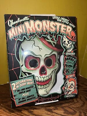 $30 • Buy Ghoulsville Crazy Bones Halloween Mask Retro-A-Go-Go Mini Monster Skeleton NIB