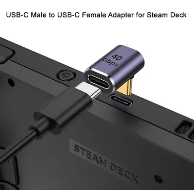 90 Degree Right Angle USB C Male To USB C Female Charging Adapter For Steam Deck • $8.49