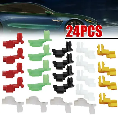 24Pcs Universal Car Parts Door Lock Push Rod Rivet Fastener Clip Kit Accessories • $7.72
