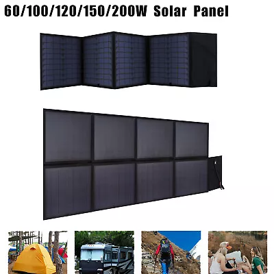 £160 • Buy 12V 100W 120W 150W 200W Foldable Solar Panel Kit Regulator Home Battery Charger