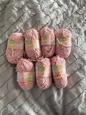 7 X 50g PATONS Flower Garden Yarn.  Pink Knit/Crochet/Textile Crafts • £5