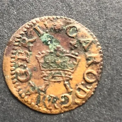 English Charles I Farthing Caro Sby 3195 • £55