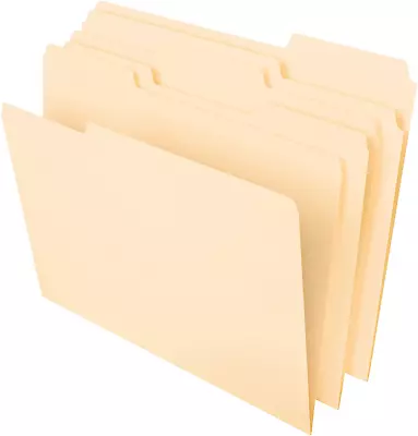 Office Depot File Folders 1/3 Cut Assorted Top Tab Letter Size Manila - 100 Ct. • $23.81