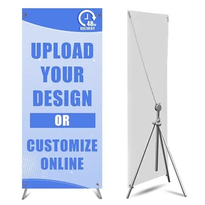 Adjustable X Banner Stand，Portable Custom Poster 31.5  X 70.86 (print Included) • $49.99