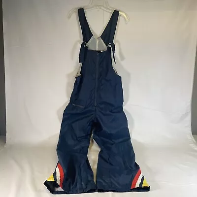 Vintage 70's Sears Ski Bib Overalls Adult Men's Size Medium Navy Blue -REPAIRED • $29.99