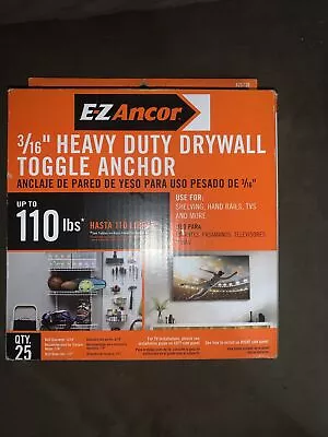 E-Z Ancor 25730 3/16-in Dia Toggle Bolt Drywall Anchor 25-Pack (Screws • $24.24