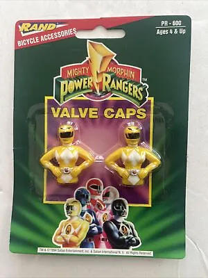 Mighty Morphin Power Rangers Bicycle Valve Caps Yellow Ranger Trini 1994 NOS • $10