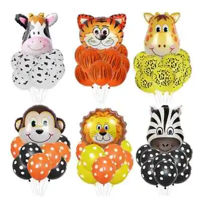 Happy Birthday Foil Number Balloons 16  Self Inflating Cow Face Kids Party UK • £2.89