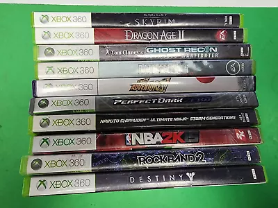 XBox 360 Assorted Game Lot Bundle (10) Battlefield Ghost Recon Rock Band P4 • $24.99