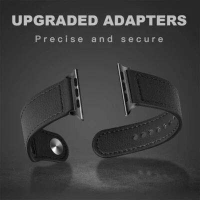 $14.99 • Buy For Apple Watch Series 7 8 45mm 49mm Ultra Leather Wrist Watch Band Soft Strap 