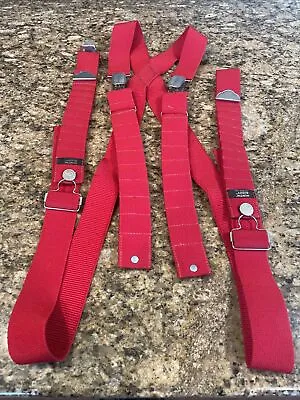 $19.99 • Buy Hunting Buddy Dungaree Suspenders 2  Adjustable Work Hunter Red