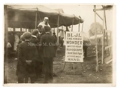 1920s Circus Carnival Fortune Teller & MAGIC WAND Sign Press Photo • $250