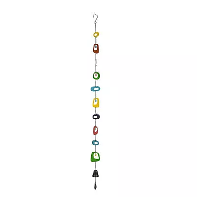 Multicolor Mid Century Modern Wind Chime Hanging Outdoor Garden Home Decor Art • $36.99