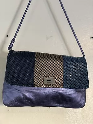 Elliott Lucca Purple Metallic Leather Handbag • $40