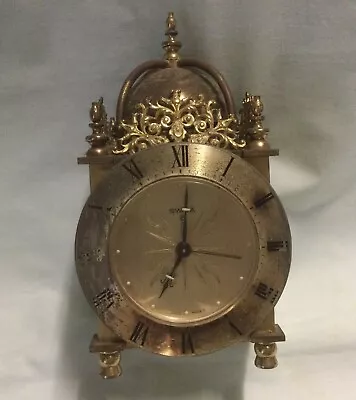 Vintage Brass “Swiza” 8 Day Travel Clock- For Repair/Parts • $75