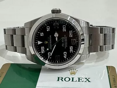 Rolex Air-King Men's Black Watch - 116900 Watch & Papers 2020 • £6450