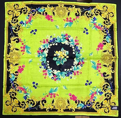 Stored Item Gianni Versace Cotton Scarf Handkerchief MEDIUM 53cm (20.87in) Berry • $44.97