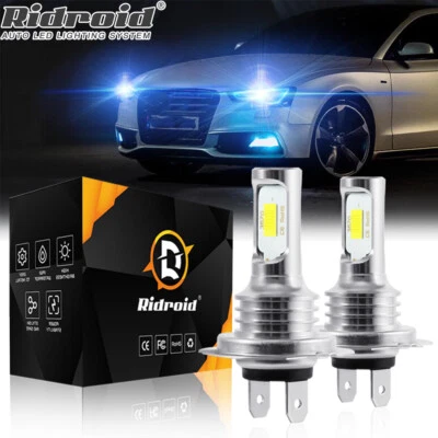 $11.99 • Buy 2x H7 LED Headlight Bulb Kit High Low Beam Super Bright 8000K Ice Blue 8000LM