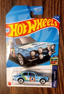 HOT WHEELS 1970 Ford Escort RS1600 5/5 Rally Champs 244/250 Diecast Mattel • $1.99