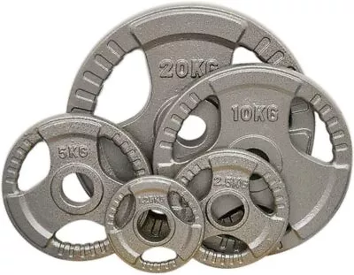 $34 • Buy 1.25-20KG Cast Iron Olympic Weight Plates Barbell Dumbbell Fitness Weightlifting