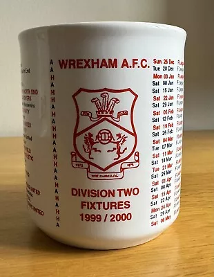 Wrexham FC Mug Division Two Fixtures 1999 2000 Tams Vintage Official • £20
