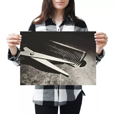 A3 - Stylist Hair Salon Barber Tools Poster 42X29.7cm280gsm #15841 • £8.99