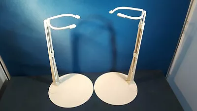 Doll Stands Set Of Two White Metal Stands For 12-20 Inch Dolls & Bears 2501  • $18
