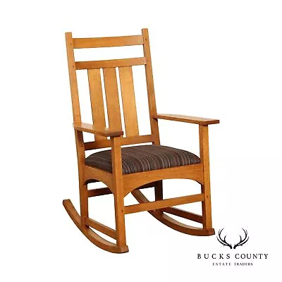 Stickley Mission Collection Harvey Ellis Oak Rocking Chair • $1495