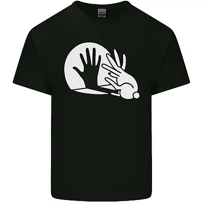 Rabbit Hand Shadow Funny Silhouette Mens Cotton T-Shirt Tee Top • £8.75