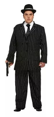 XL Plus Size  Gangster Godfather Fancy Boss Adult Mens Costume Outfit 1920s • £10.99