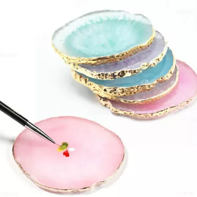 Nail Gel Display Resin Plate Nail Art Painting Nail Polish Palette Manicure ❁ • $4.48