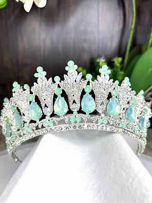 Vintage Bridal Wedding Tiara Crystal Gemstone Queen Crown For Brides Rhinestone  • $29.99