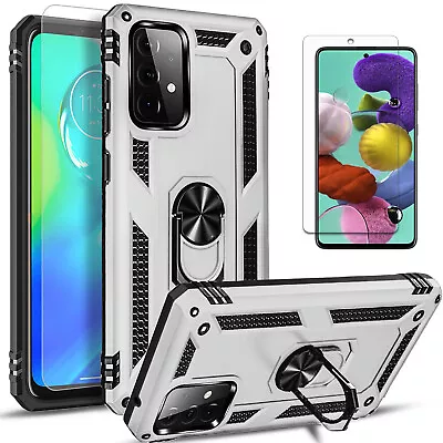 For Samsung Galaxy A52 5G Phone Case Cover Kickstand + Tempered Glass Protector • $5.99