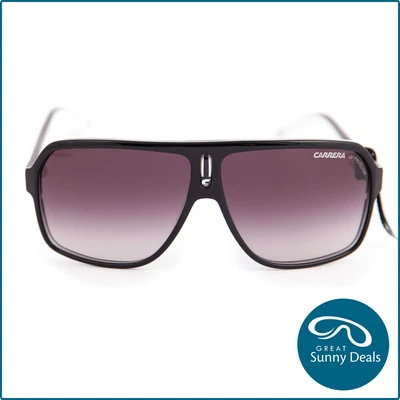 $109.95 • Buy NEW Carrera 27 Gloss Black White Grey Gradient (XSZ) Sunglasses