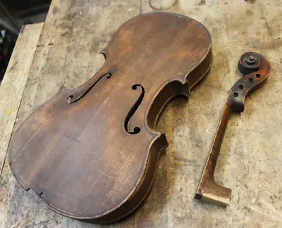 Violin Luthier Project Restoration Repair Parts  Violin Body  Violin Top  Neck • $450