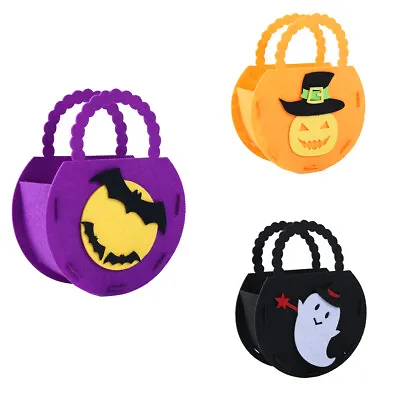 £2.69 • Buy Halloween Non-Woven Candy Bags Trick Or Treat Children Gift Pumpkin Felt Handbag