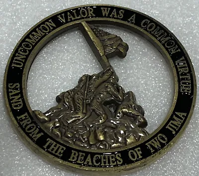 * US Marine Corps Memorial Military Challenge Coin From The Sands Of Iwo Jima • $7.95