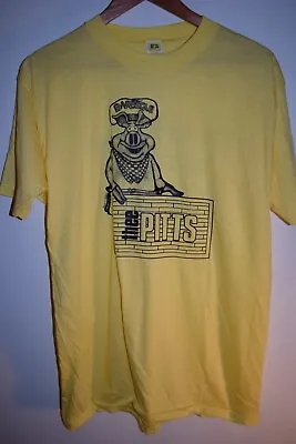 Thee Pitts BBQ Vtg Arizona Velva Sheen Paper Thin T Shirt DEFUNCT Single Stitch • $8