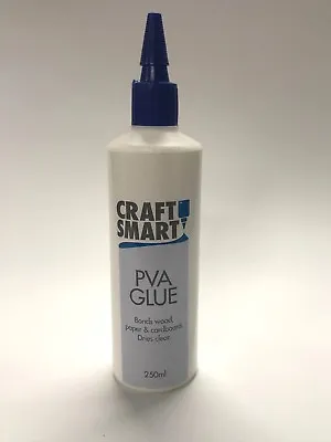 $6.49 • Buy PVA GLUE 250ml Bottle CRAFT SMART  - WHITE GLUE DRIES CLEAR SLIME GLUE